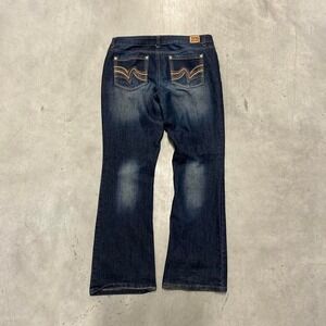 Y2K Dark Wash Bootcut Flared Low Rise LEI Jeans